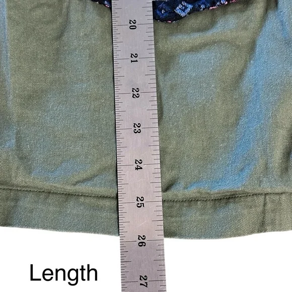 Modcloth Olive/ Army Green Utility Jacket with Patterned Accents Tag Size Medium - Picture 14 of 15